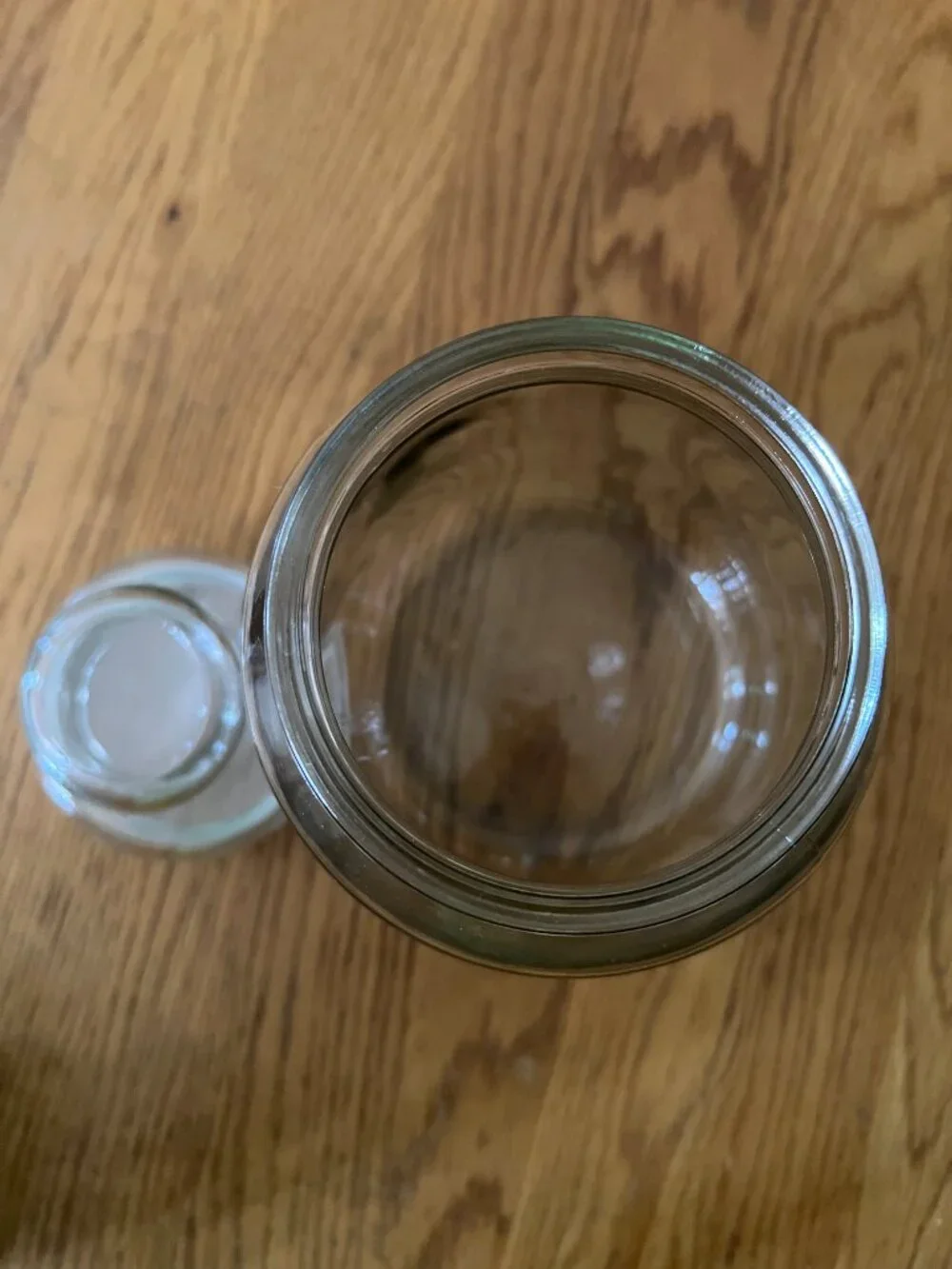 Vintage Clear Glass Jar with Lid 40oz
